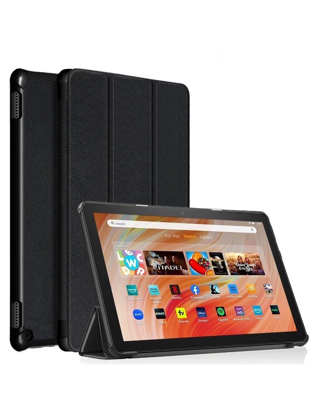 Fire HD 10 13th Gen 2023 Case Kids Pro Auto Wake Sleep Slim Folio Black